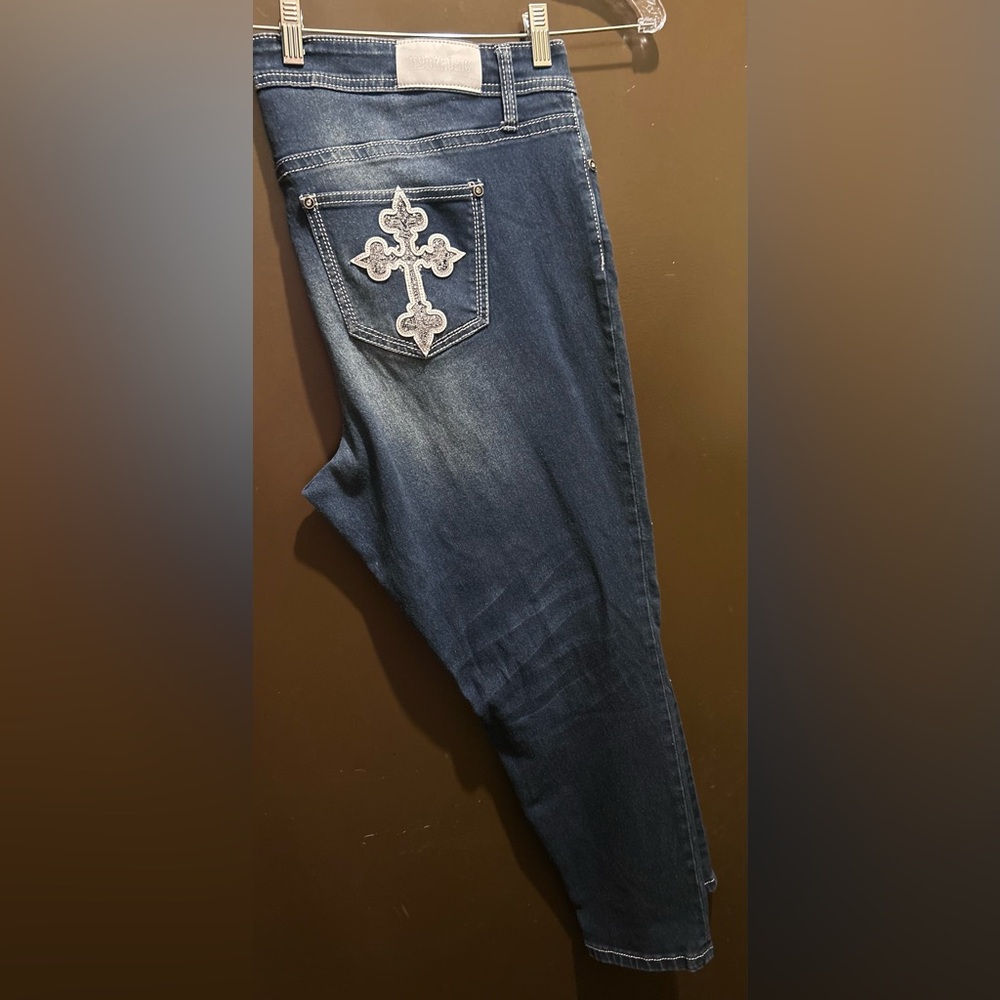 Hydraulic Nolita mid rise curvy ankle skinny jeans sz 20W plus med wash